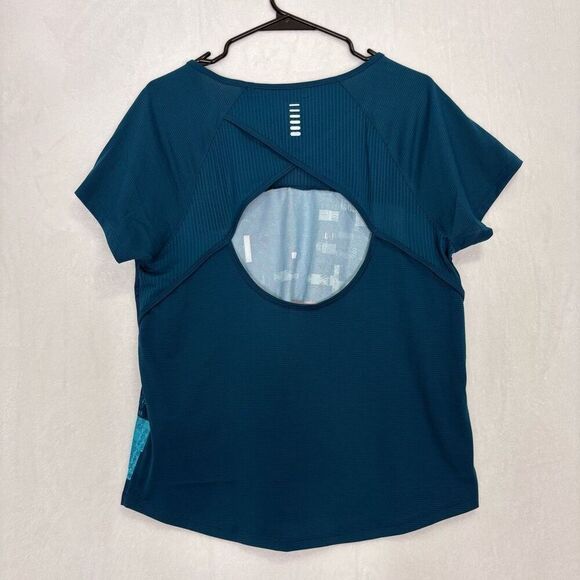 Under Armour Blue & Orange Patterned Short Sleeve Top Women's Size XL - Picture 8 of 14